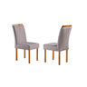 Conjunto Sala de Jantar 6 Lugares Vitória 1.60m Mesa e Cadeiras Madeira Maciça Suede Cinza - 4