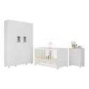 Ver imagem 2 de Quarto de Bebê Completo com Berço Americano 3 em 1 Fofura Multimóveis Mp4649 Branco