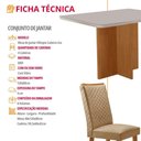 Ver imagem 4 de Mesa Jantar Olimpia 4 Lugares MDF e Vidro Serigrafado Off White 120cm Moderna