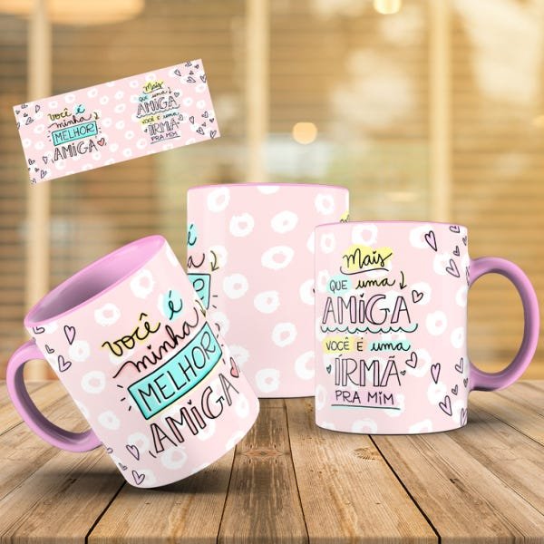 Caneca Preta Personalizada Rosa Caveira Melhor Qualidade!!!