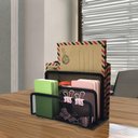 Ver imagem 5 de Organizador de Mesa Metálico 3 Divisórias para Escritório