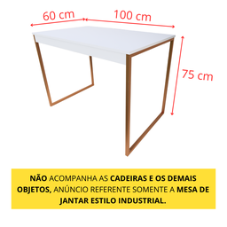 Mesa Jantar Apartamento Industrial 100% Mdf Compacta 100x60 - 6
