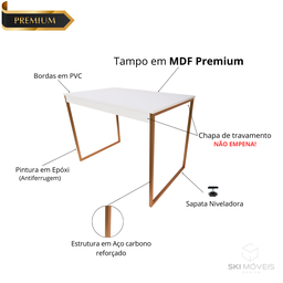 Mesa Jantar Apartamento Industrial 100% Mdf Compacta 100x60 - 5