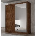 Ver imagem 2 de Guarda-Roupa 2 Portas com Espelho e 3 Gavetas Virtus - Canela -