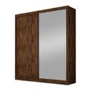 Ver imagem 3 de Guarda-Roupa 2 Portas com Espelho e 3 Gavetas Virtus - Canela -