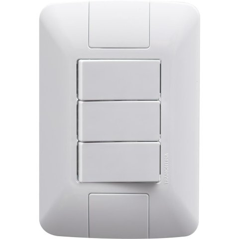 Conjunto 4x2 com 3 Interruptores Simples 6a 250v