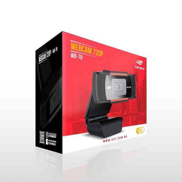 Webcam C3tech Wb-70bk, Resolução Hd 720p, Usb 2.0, Microfone - 5