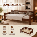 Ver imagem 2 de Sofa Cama Esmeralda New Castanho em Madeira Maciça Pinus