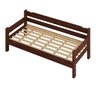 Sofa Cama de Madeira Maciça Cor Castanho - 2