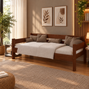 Ver imagem 1 de Sofa Cama Esmeralda New Castanho em Madeira Maciça Pinus