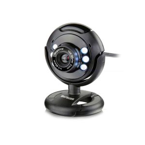 Webcam Multilaser Plug e Play 16Mp NighTVision Microfone USB Preto - Wc045