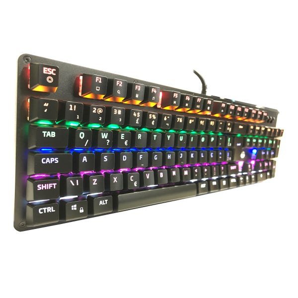 Teclado Gamer Mecânico HP GK100 USB, LED RGB, Layout ABNT2, Preto - 6