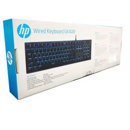 Teclado Mecânico Gamer HP GK400F USB LED Azul Switch Blue ABNT2 Preto - 9