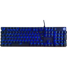 Teclado Mecânico Gamer HP GK400F USB LED Azul Switch Blue ABNT2 Preto - 3