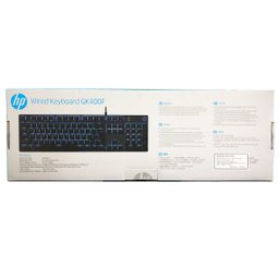 Teclado Mecânico Gamer HP GK400F USB LED Azul Switch Blue ABNT2 Preto - 2