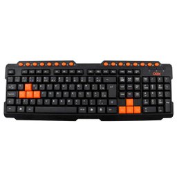 Teclado Oex Action Padrão USB ABNT2 Preto/Laranja TC200 - 1