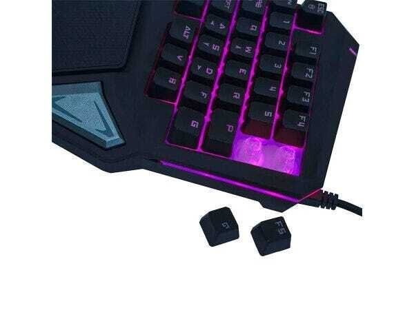 Teclado Gamer Multilaser One Hand Drugi Semi Mecânico com Luz de Led Warrior - Tc238 - 8