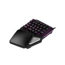 Ver imagem 3 de Teclado Gamer Multilaser One Hand Drugi Semi Mecânico com Luz de Led Warrior - Tc238