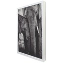 Ver imagem 2 de Quadro Decorativo Família Elefante em Moldura Caixa Tacolado Moldura Trad 1cm Madeira Escura sem Vid