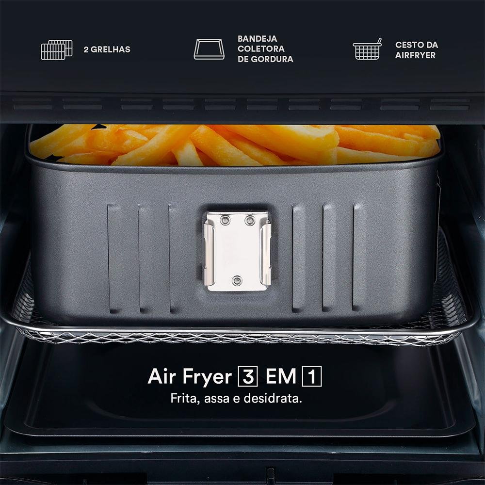 Fritadeira Sem Óleo Air Fryer EOS Premium 12L Digital Touch Inox EAF12I 110V - 8