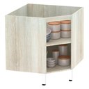 Ver imagem 2 de Balcão de Cozinha sem Tampo Canto Diagonal Luciane 1 Porta Luci Luciane Móveis