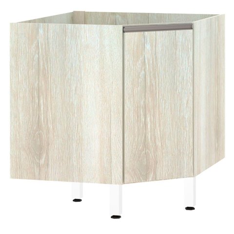 Balcão de Cozinha sem Tampo Canto Diagonal Luciane 1 Porta Luci Luciane Móveis