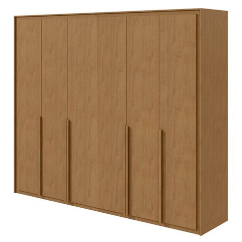 Guarda Roupa Casal 6 Portas Imperatore Lopas Amendoa Clean