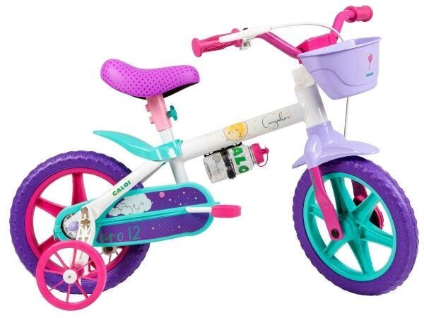 Bicicleta Infantil Aro 12 Cecizinha com rodinhas Caloi 3+