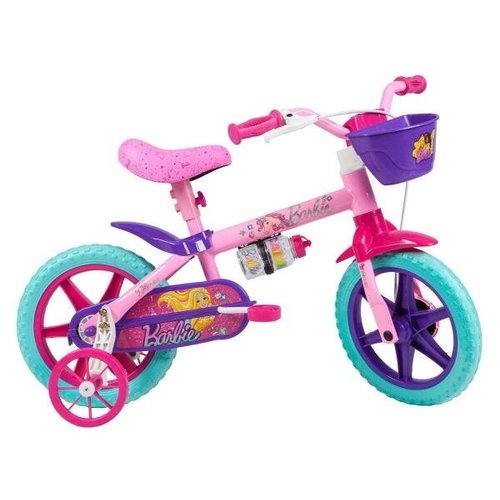 Bicicleta Infantil Aro 12 Barbie com rodinhas Caloi 3+