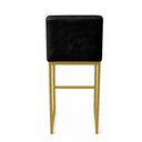 Ver imagem 7 de Banqueta Cozinha Alta com Encosto Industrial Kit 4 Dourado Lirina Pu Preto C05 - D’Rossi