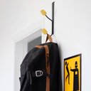 Ver imagem 2 de Cabide Gancho Suspenso Preto Fosco Porta Armario Moderno