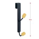 Ver imagem 3 de Cabide Gancho Suspenso Preto Fosco Porta Armario Moderno