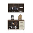 Ver imagem 2 de Cozinha Modulada Compacta Fidelitá Lisboa 2 Peças 120cm 5 Portas 3 Gavetas com Tampo