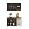 Cozinha Modulada Compacta Fidelitá Lisboa 2 Peças 120cm 5 Portas 3 Gavetas com Tampo - 2