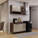 Ver imagem 1 de Cozinha Modulada Compacta Fidelitá Lisboa 2 Peças 120cm 5 Portas 3 Gavetas com Tampo