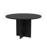 Mesa Redonda para Escritório Alternativa 1,10M em MDP - Preto - 1