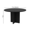 Mesa Redonda para Escritório Alternativa 1,10M em MDP - Preto - 2