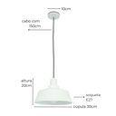 Ver imagem 3 de Luminária Pendente Dandara Marrom Cortem