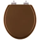 Ver imagem 1 de Assento Sanitário Poliester Soft Close Fiore Ocre (Marrom) para vaso Incepa