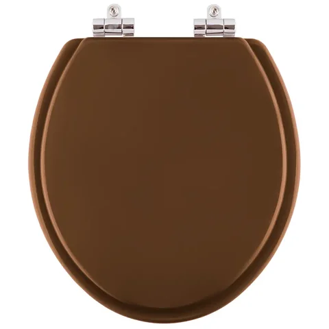 Assento Sanitário Poliester Soft Close Fiore Ocre (Marrom) para vaso Incepa
