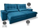 Ver imagem 3 de Sofá Bergamo 2,30m Assento Retrátil e Reclinável Velosuede Royal - Netsofás