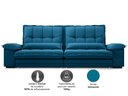 Ver imagem 4 de Sofá Bergamo 2,30m Assento Retrátil e Reclinável Velosuede Royal - Netsofás