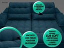Ver imagem 3 de Sofá Bergamo 2,50M Assento Retrátil e Reclinável Velosuede Royal - NetSofás