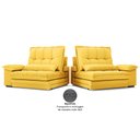 Ver imagem 7 de Sofá Bergamo 2,90m Assento Retrátil e Reclinável Velosuede Canário - Netsofás