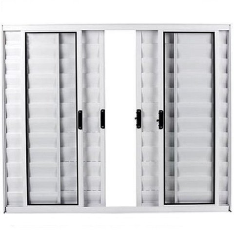 Janela Veneziana 6 Folhas Alumínio Branco Modular:100 x 100