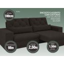 Ver imagem 3 de Sofá 5 Lugares Net Royale Assento Retrátil e Reclinável Chocolate 2,50M (L)
