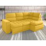Sofá 4 Lugares Canto com Chaise Retrátil Miró Velosuede Canário 2,16M (L) - 1