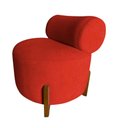 Ver imagem 1 de Poltrona Decorativa Mônaco Couro Vermelho