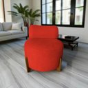 Ver mais imagens de Poltrona Decorativa Mônaco Couro Vermelho