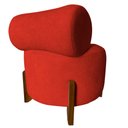 Ver imagem 4 de Poltrona Decorativa Mônaco Couro Vermelho